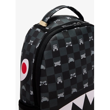 Mochila SPRAYGROUND 910B8872NSZ Gray Peeking Character Check Backpack - Imagen 2