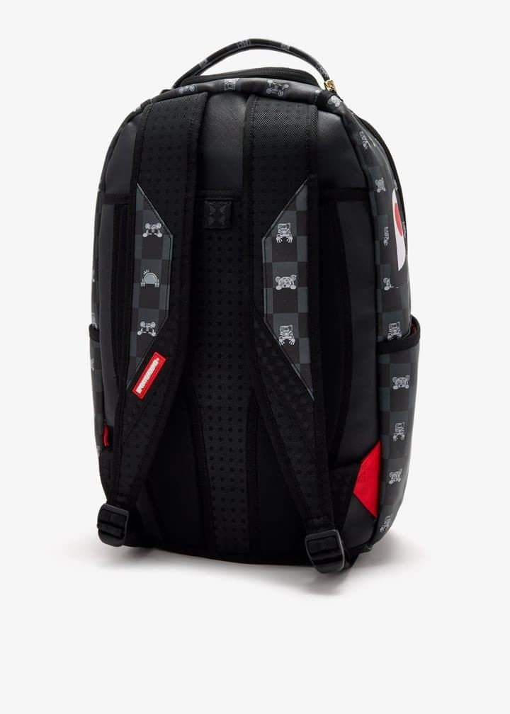 Mochila SPRAYGROUND 910B8872NSZ Gray Peeking Character Check Backpack - Imagen 3