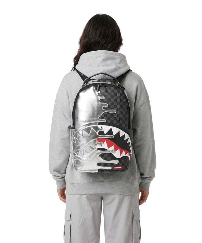 Mochila SPRAYGROUND 910B8940NSZ Silver Side Drip Backpack - Imagen 3