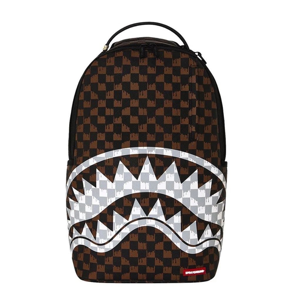 Mochila Sprayground Brown and Cream Drip Shark 910B8552NSZ - Imagen 1