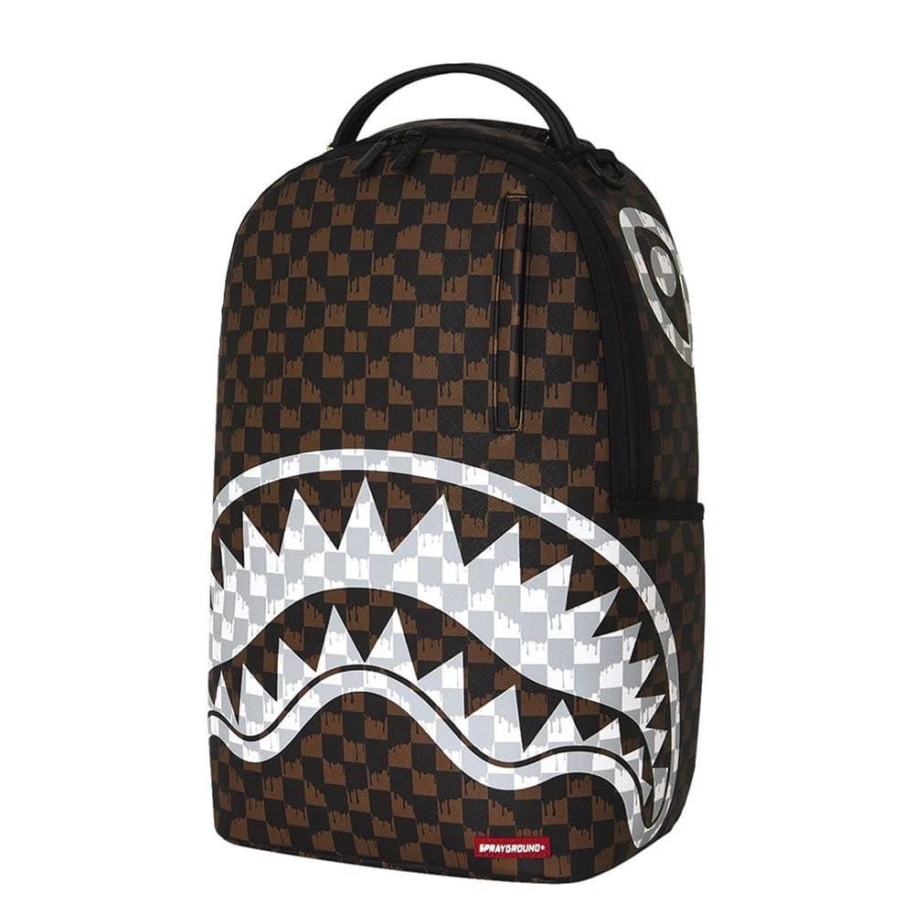 Mochila Sprayground Brown and Cream Drip Shark 910B8552NSZ - Imagen 3