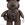 Mochila Sprayground Brown Checkered scepialops teddy bear - Imagen 1