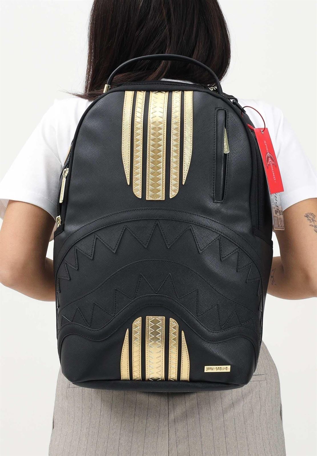 Mochila Sprayground Italy Racing Golden Stripes Bakcpack 910B7515NSZ - Imagen 4