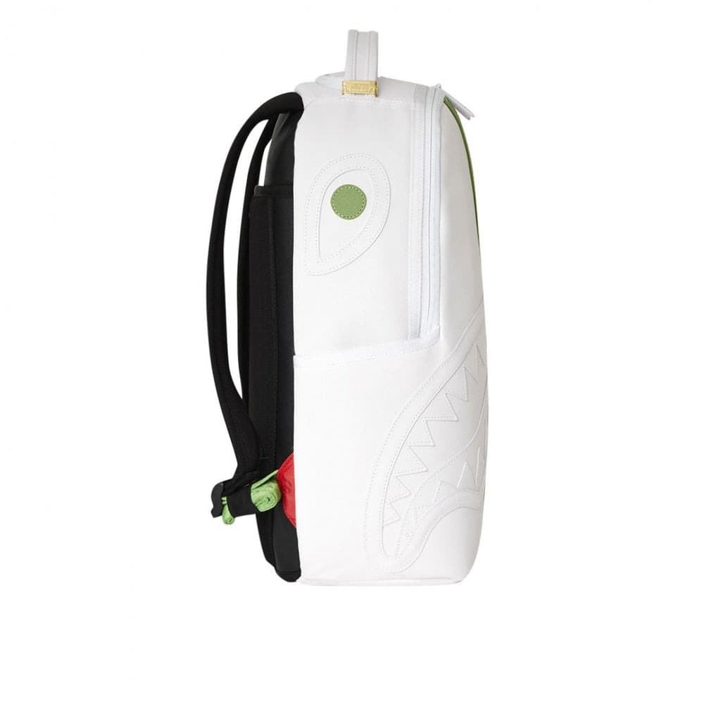 Mochila Sprayground Italy Racing Stripes Backpack White 910B6806NSZ - Imagen 4