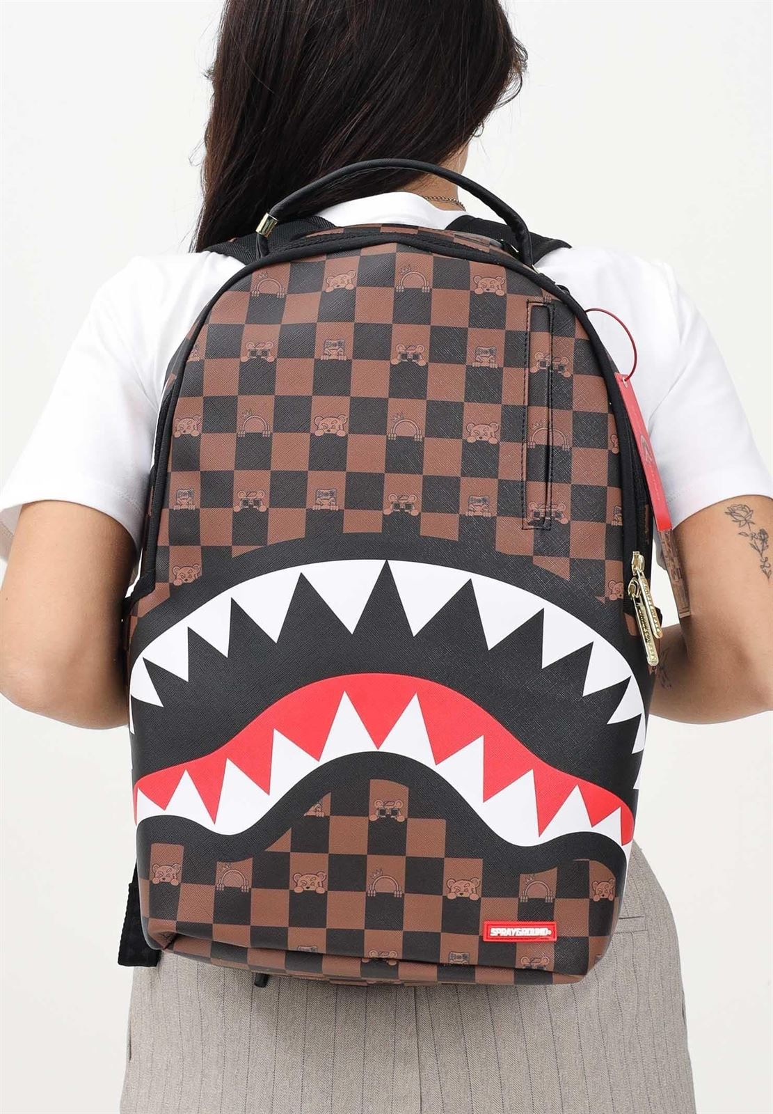 Mochila Sprayground Peeking Character Check Backpack 910B7331NSZ - Imagen 4