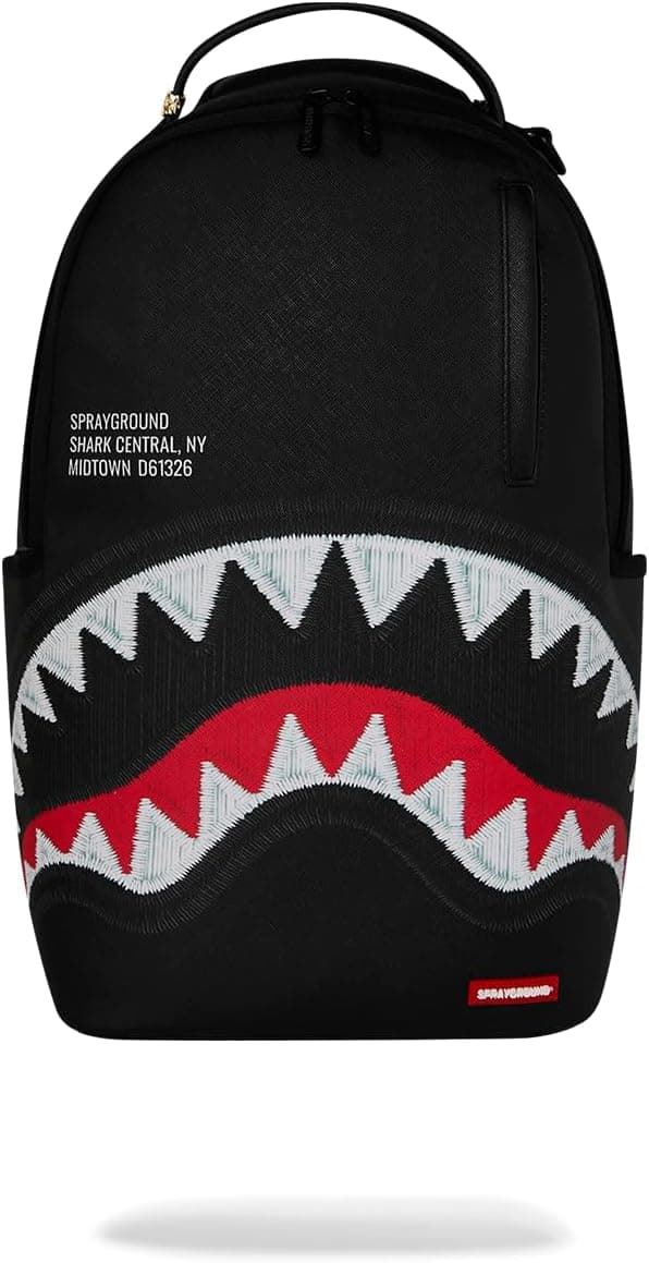 Mochila Sprayground Shark Central Black Embroidered 910B9629NSZ - Imagen 1