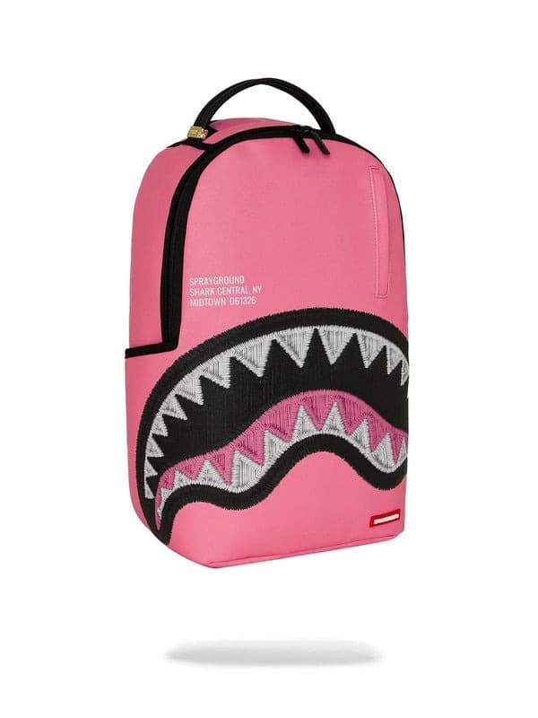 Mochila Sprayground Shark Central Pink Embroidered 910B9630NSZ - Imagen 4