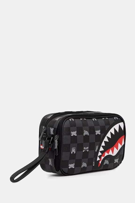 Neceser SPRAYGROUND 910B8914NSZ Gray Peeking Character Check Toiletry Brick - Imagen 2
