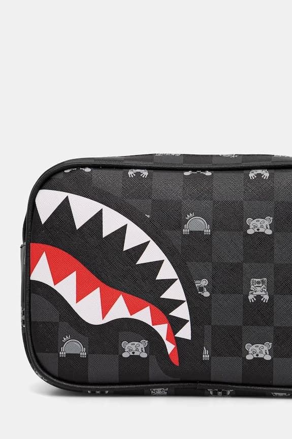 Neceser SPRAYGROUND 910B8914NSZ Gray Peeking Character Check Toiletry Brick - Imagen 3