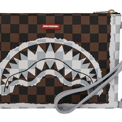 Neceser Sprayground Cream Brown Tear Check Crossover 910B8295NSZ - Imagen 1