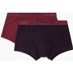 Pack 2 boxer Emporio Armani 111210 3F504 56636 st fiori/borgogna - Imagen 1