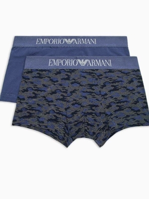 Pack 2 boxer Emporio Armani 111210 3F504 56736 camou/indigo - Imagen 1