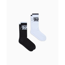 Pack 2 calcetines Emporio Armani EM000543 AF20084 MC033 black/white - Imagen 1