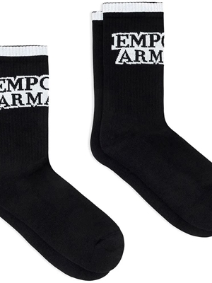 Pack 2 calcetines Emporio Armani EM000543 AF20084 MC105 black/black - Imagen 1