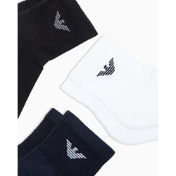 Pack 2 Calcetines Emporio Armani EM000551 AF14499 M0091 white/black/marine - Imagen 1