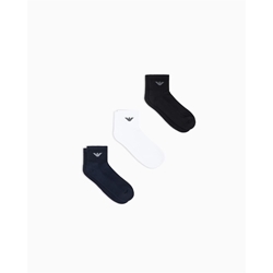 Pack 2 Calcetines Emporio Armani EM000551 AF14499 M0091 white/black/marine - Imagen 2