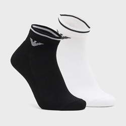 Pack 2 Calcetines Emporio Armani White/Black EM000538 AF18275 M0080 - Imagen 1