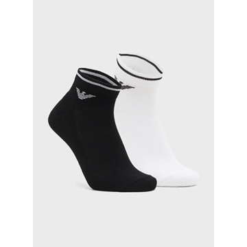 Pack 2 Calcetines Emporio Armani White/Black EM000538 AF18275 M0080 - Imagen 1