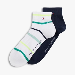 Pack 2 calcetines TOMMY HILFIGER 70123801 003 white/ fresh green - Imagen 1