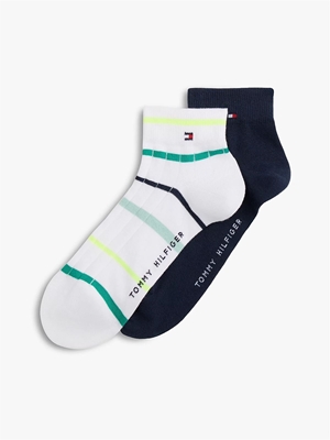 Pack 2 calcetines TOMMY HILFIGER 70123801 003 white/ fresh green - Imagen 1