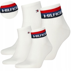 Pack 2 calcetines TOMMY HILFIGER 701238497 002 quarter sport white - Imagen 1
