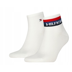 Pack 2 calcetines TOMMY HILFIGER 701238497 002 quarter sport white - Imagen 2