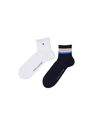 Pack 2 calcetines TOMMY HILFIGER 701238497 005 quarter sport navy - Imagen 2