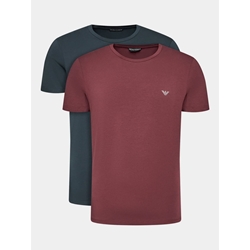 Pack 2 camiseta Emporio Armani 111267 3F720 15876 borgogna/marine - Imagen 1