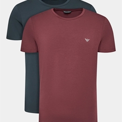 Pack 2 camiseta Emporio Armani 111267 3F720 15876 borgogna/marine - Imagen 1