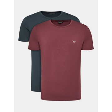 Pack 2 camiseta Emporio Armani 111267 3F720 15876 borgogna/marine - Imagen 1