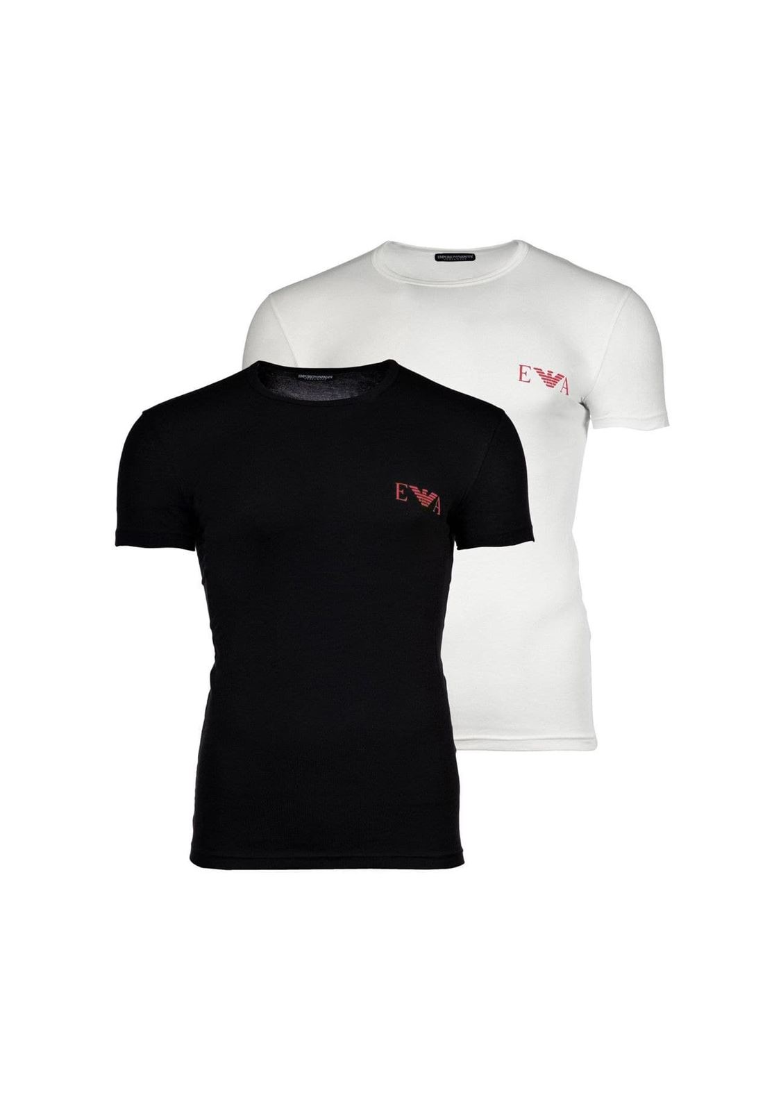 Pack 2 camisetas Emporio Armani EM001849 AF10778 M0080 white/black - Imagen 1