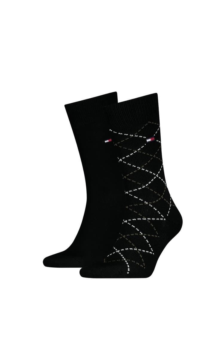 Pack 2 Pares Calcetines Tommy Hilfiger Black 701241821 004 - Imagen 1