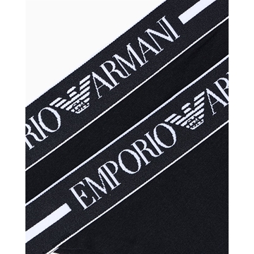 Pack 2 tangas Emporio Armani EW000405 AF19023 MC005 black/black - Imagen 2