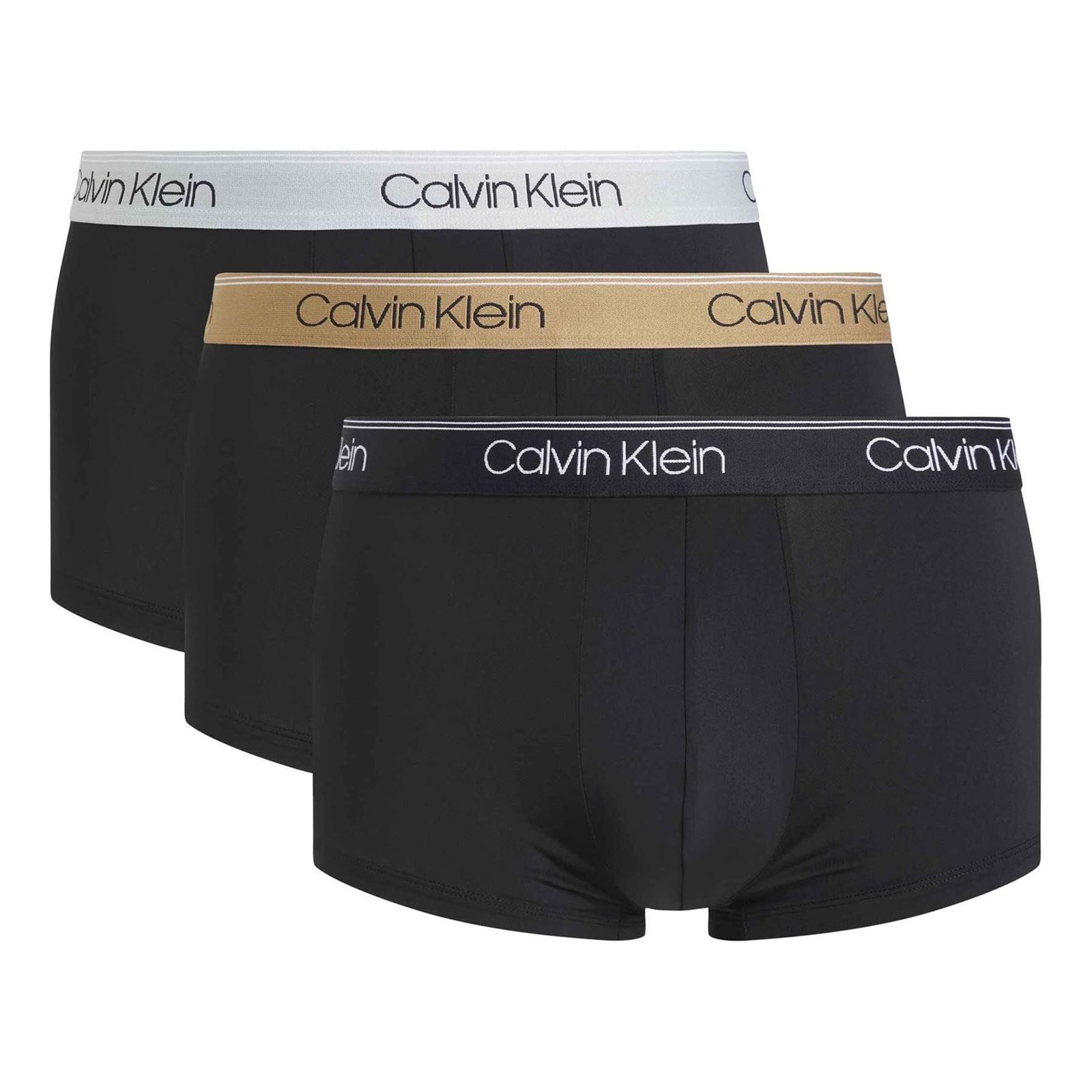 Pack 3 boxer Calvin Klein 000NB2569A GF0 black,tiger eye, lunar rocks - Imagen 1