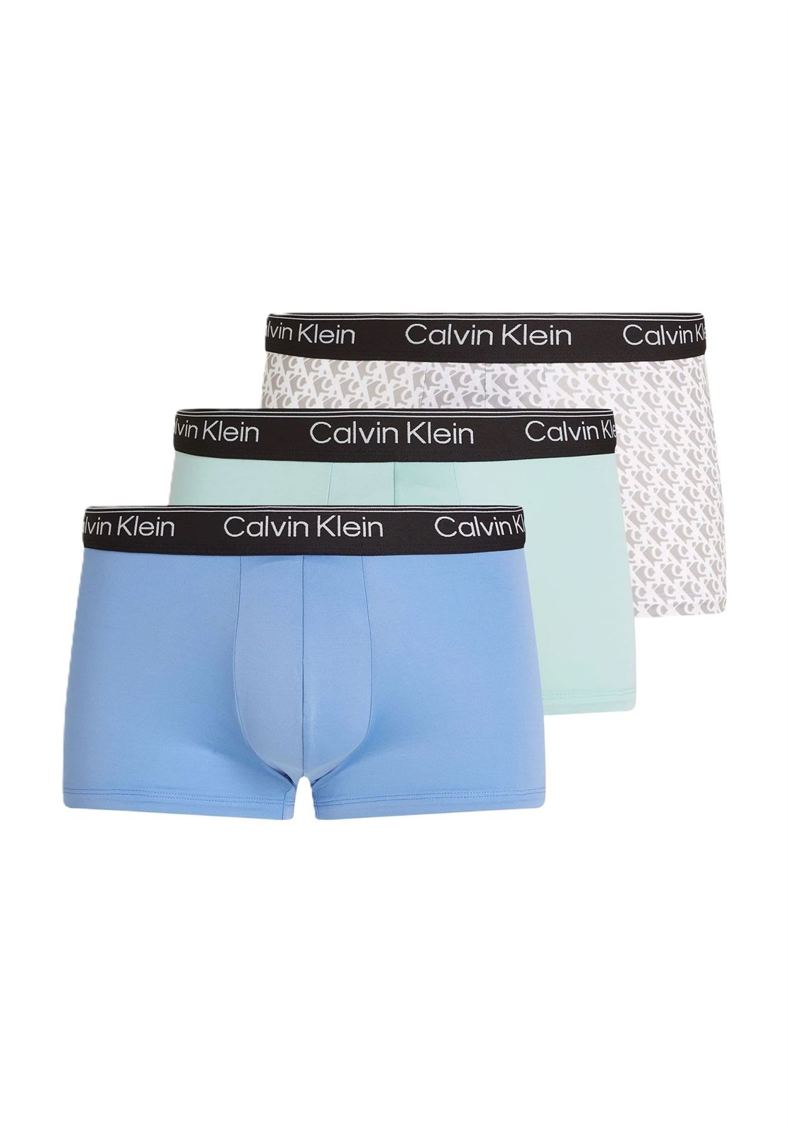 Pack 3 boxer Calvin Klein 000NB2569A VTG glacier, pl monogram, ster blue - Imagen 1