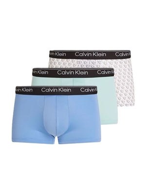 Pack 3 boxer Calvin Klein 000NB2569A VTG glacier, pl monogram, ster blue - Imagen 1