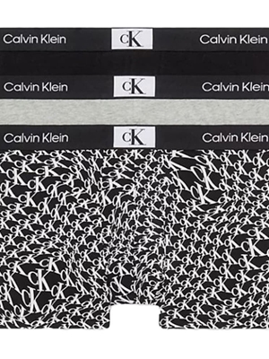 Pack 3 boxer Calvin Klein 000NB3528E JGN black/grey - Imagen 1