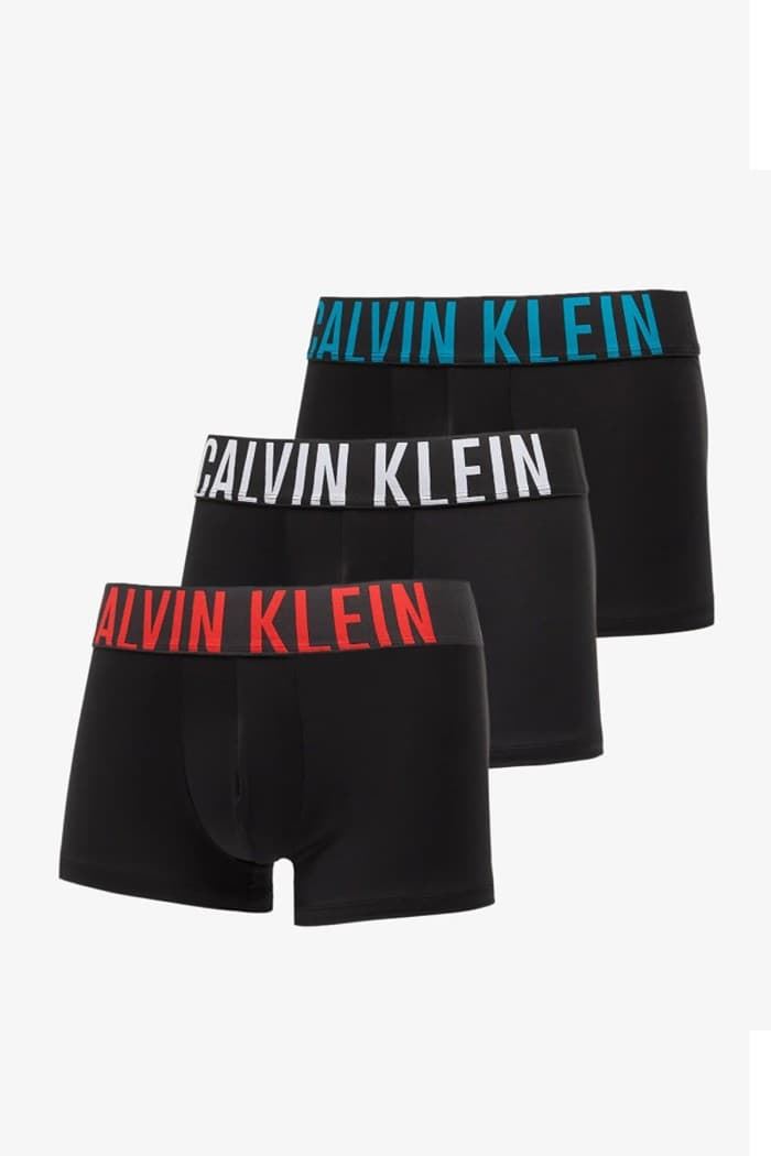 Pack 3 boxer Calvin Klein 000NB3608A 3YN Black w/ oatmeal logo/ black w/ - Imagen 1