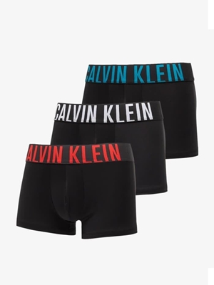 Pack 3 boxer Calvin Klein 000NB3608A 3YN Black w/ oatmeal logo/ black w/ - Imagen 1