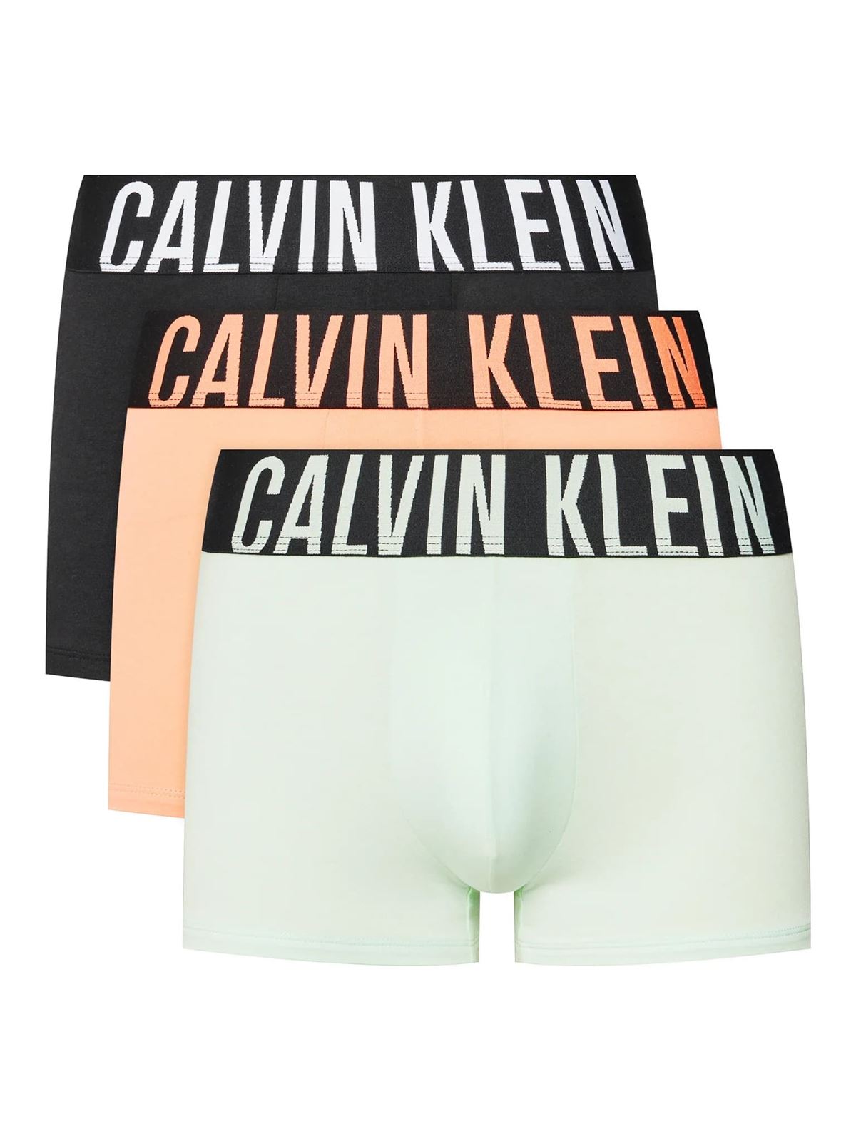 Pack 3 boxer Calvin Klein 000NB3608A VVM papaya punch, black, moonlight jade - Imagen 1
