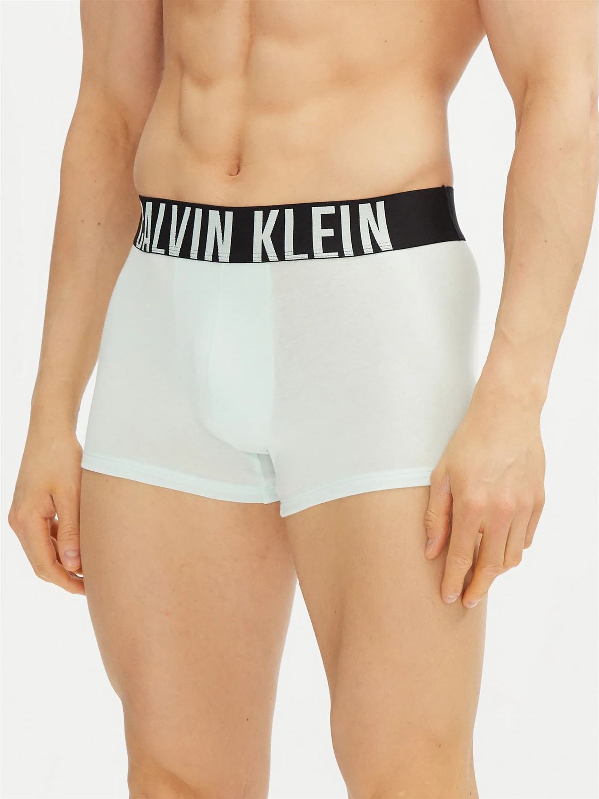 Pack 3 boxer Calvin Klein 000NB3608A VVM papaya punch, black, moonlight jade - Imagen 4