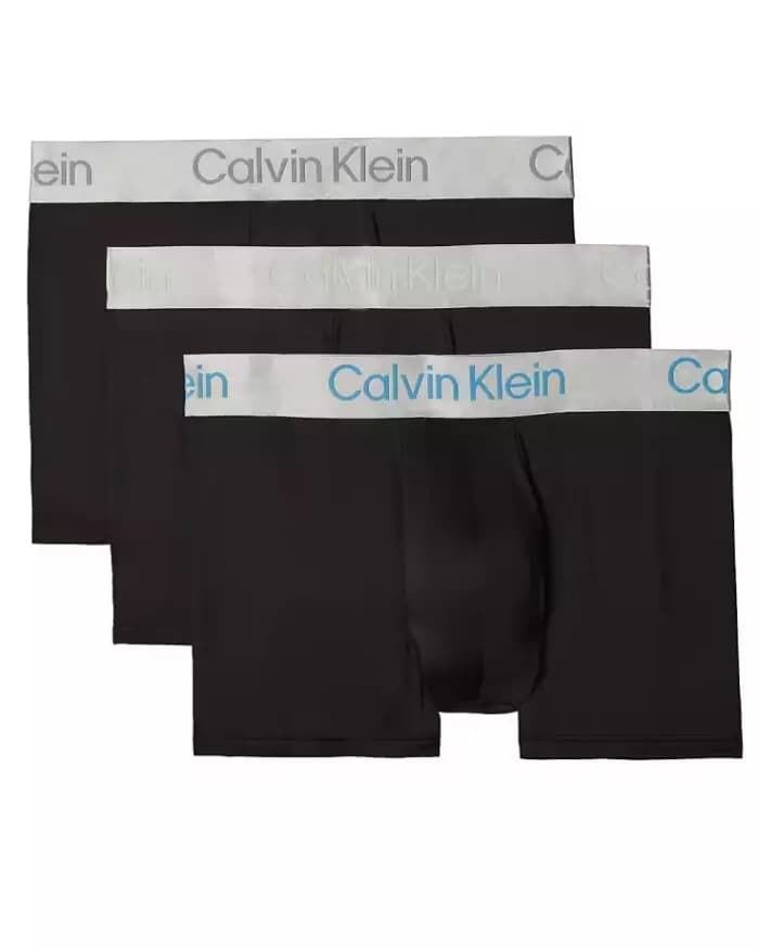 Pack 3 boxer Calvin Klein LV00NB4269 3W7 Black/ Moon Mist Logo/ Black - Imagen 1
