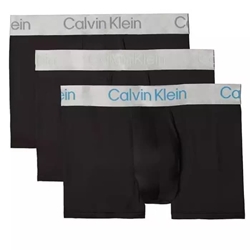 Pack 3 boxer Calvin Klein LV00NB4269 3W7 Black/ Moon Mist Logo/ Black - Imagen 1