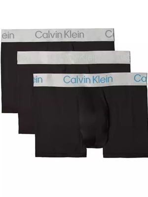 Pack 3 boxer Calvin Klein LV00NB4269 3W7 Black/ Moon Mist Logo/ Black - Imagen 1