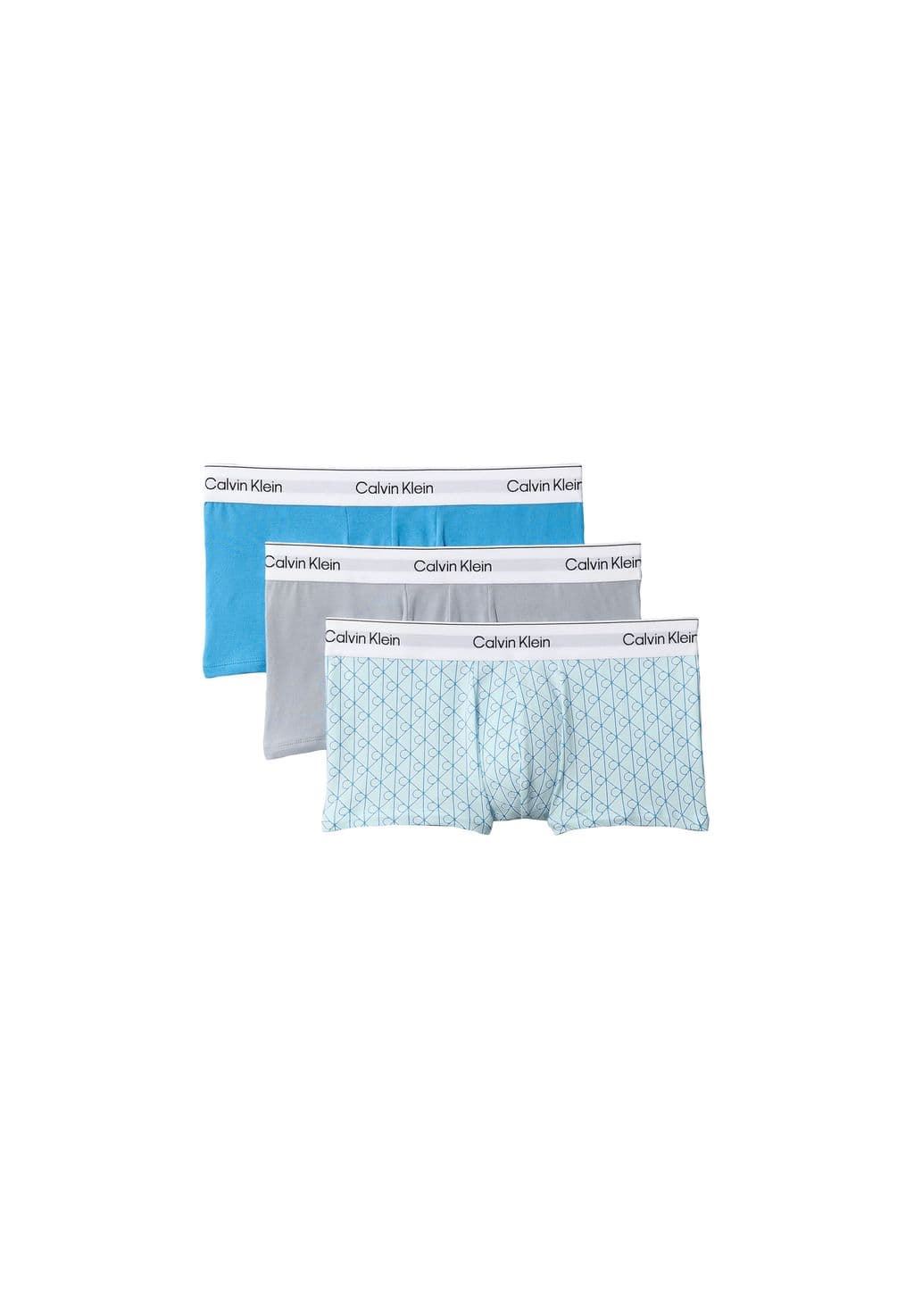 Pack 3 boxer Calvin Klein LV00NB4389 40N Misty grey /Icon cotton emblem - Imagen 1