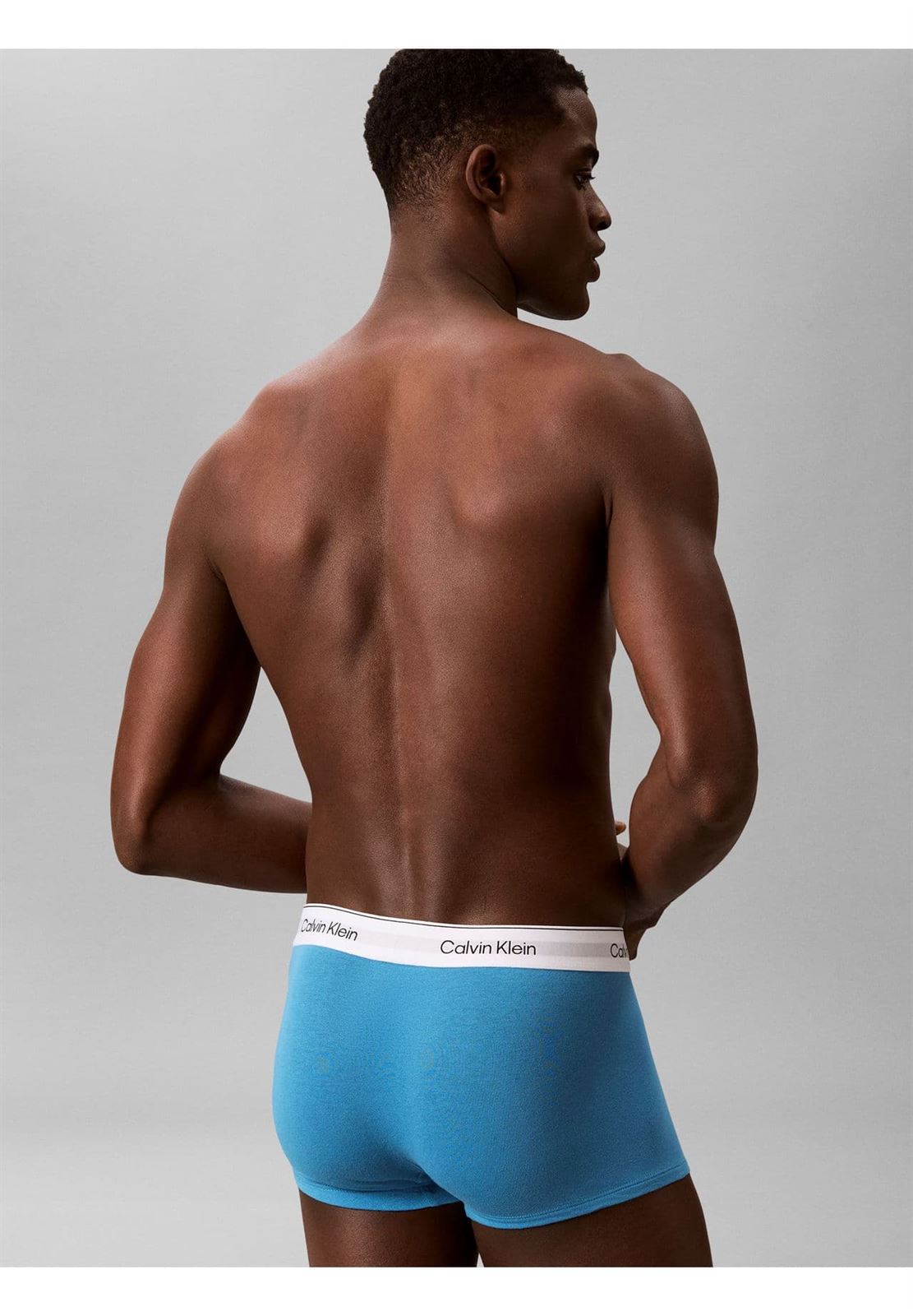 Pack 3 boxer Calvin Klein LV00NB4389 40N Misty grey /Icon cotton emblem - Imagen 2