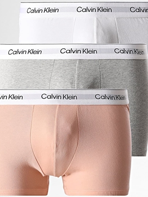 Pack 3 boxer Calvin Klein LV00NB4392 VQP white/grey/melon - Imagen 1