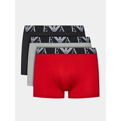 Pack 3 boxer Emporio Armani 111357 3F715 41074 rosso/pietra/nero - Imagen 1