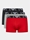 Pack 3 boxer Emporio Armani 111357 3F715 41074 rosso/pietra/nero - Imagen 1