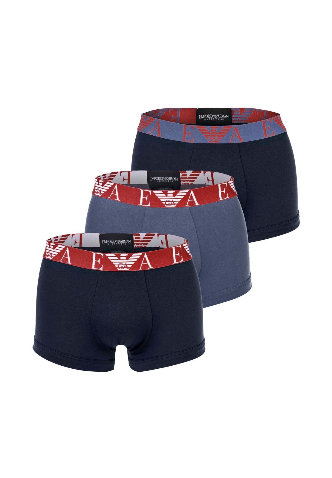Pack 3 boxer Emporio Armani EM000259 AF10778 MB140 armani blue/vintage  indi/blue - Imagen 1